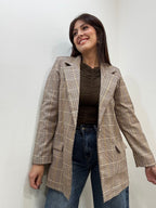 Blazer Principe di Galles con Cintura