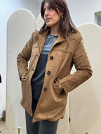 Blazer Lungo Effetto Suede
