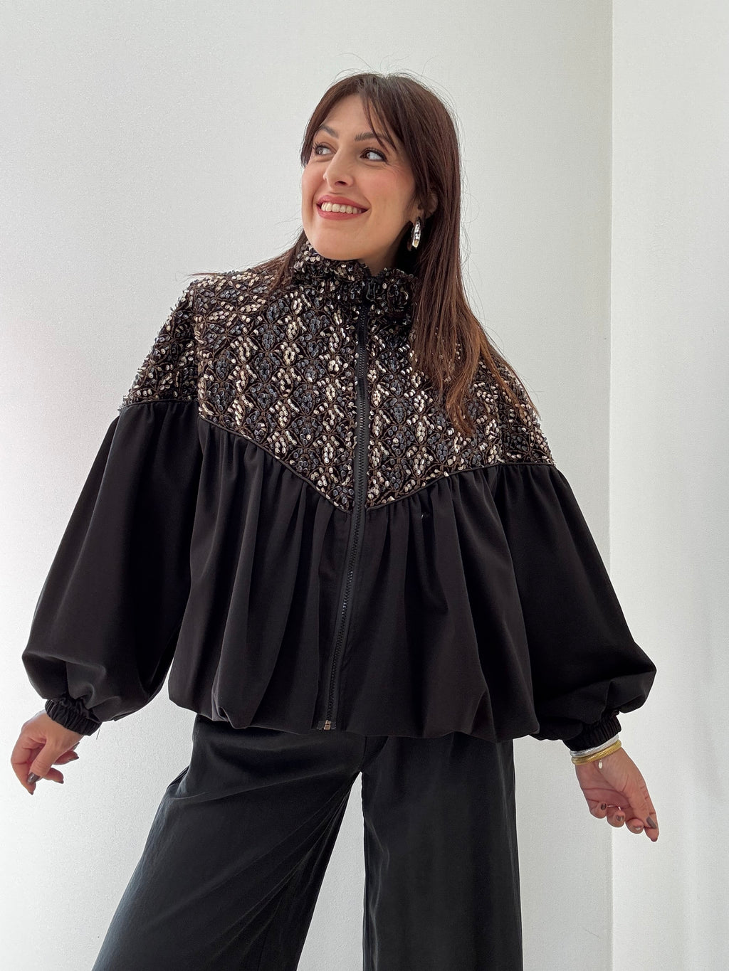 Giacca Tuta Arabesque – Nero Lavagna
