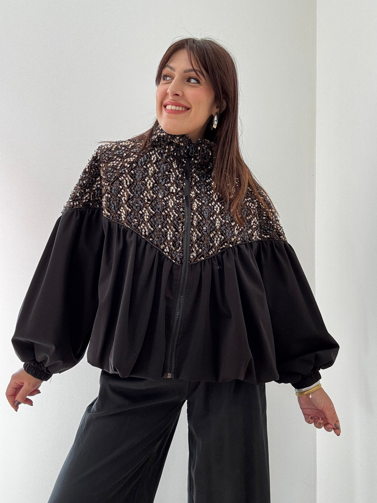 Giacca Tuta Arabesque – Nero Lavagna