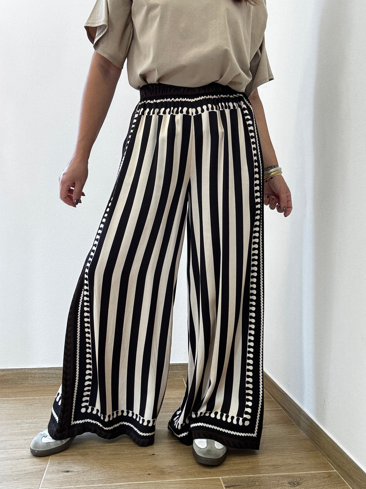 Pantalone Palazzo Tribal Stripe
