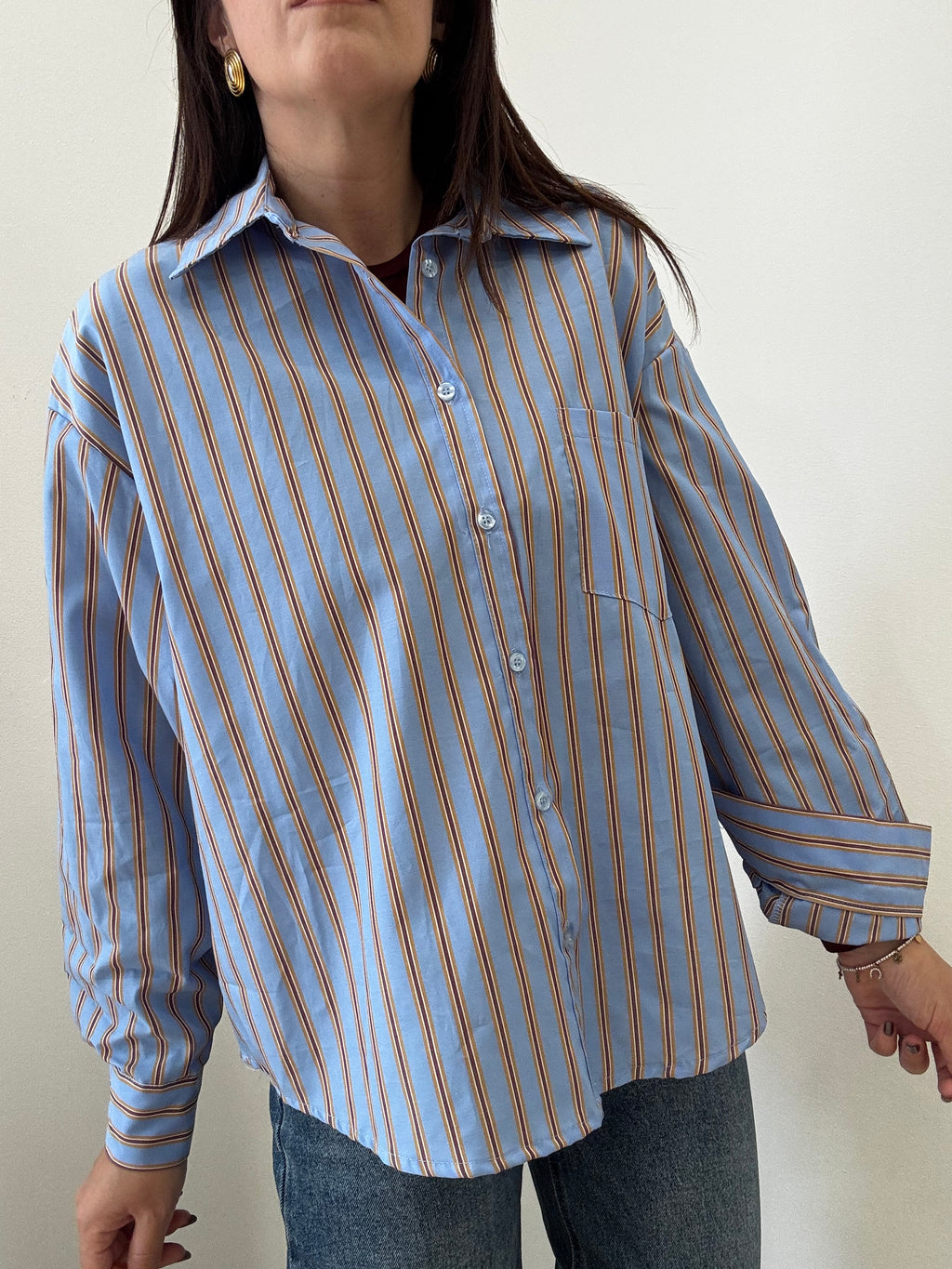 Camicia a Righe Oversize