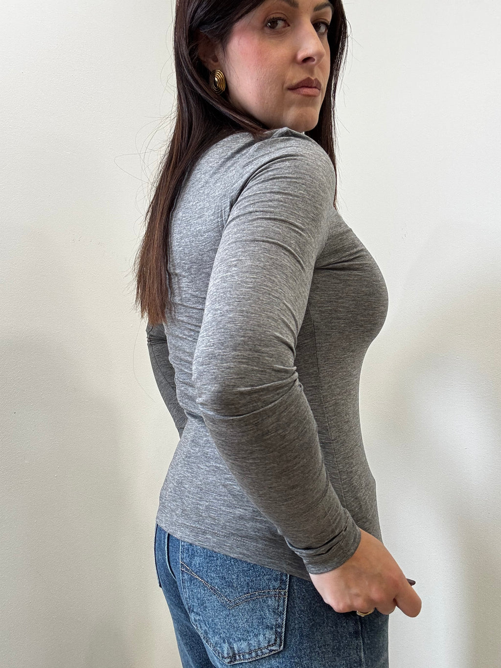 Maglia Girocollo Lyocell e Lana – Manica Guantino • By Lumina