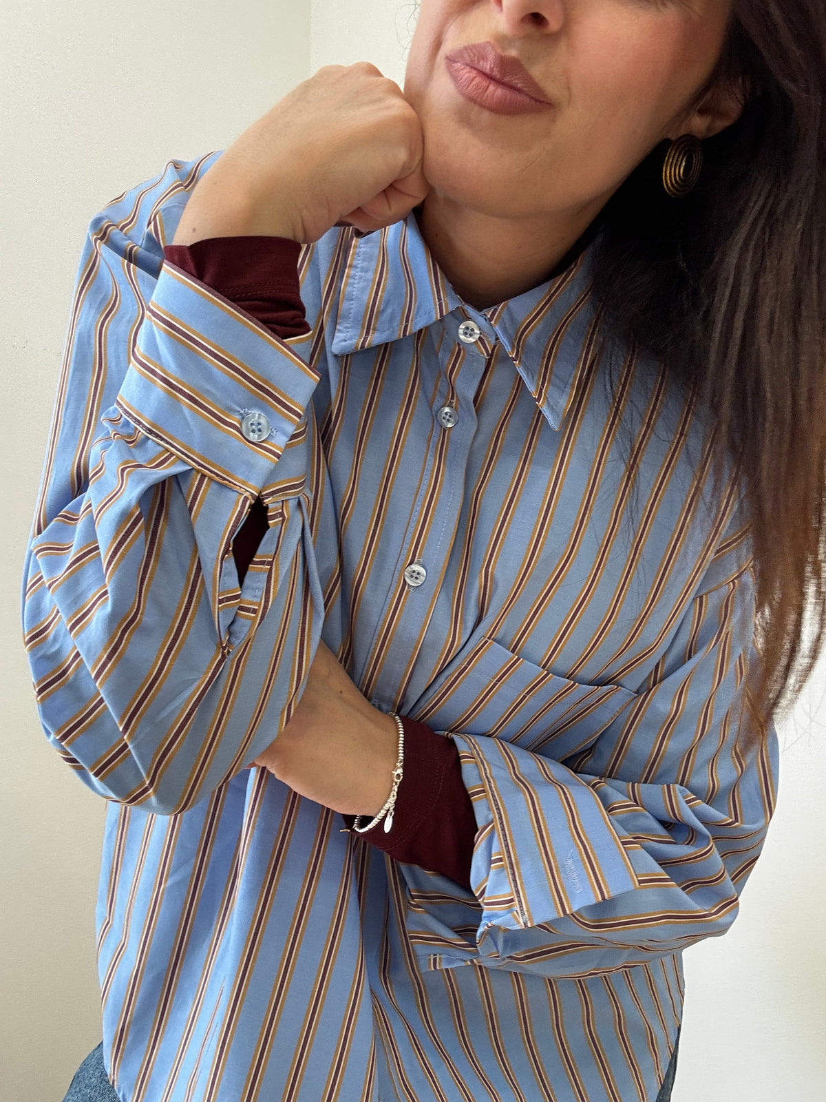 Camicia a Righe Oversize
