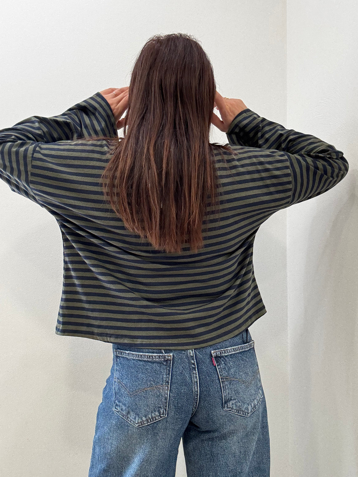 Maglia a Righe con Maniche Ampie