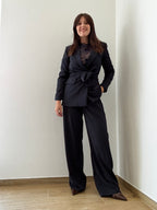 Tailleur Gessato Navy
