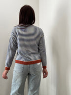 Maglia a Righe in Lana e Cashmere