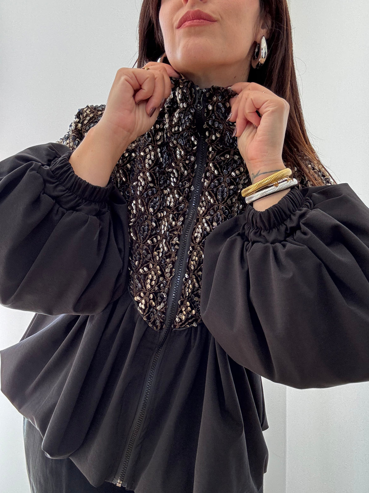 Giacca Tuta Arabesque – Nero Lavagna
