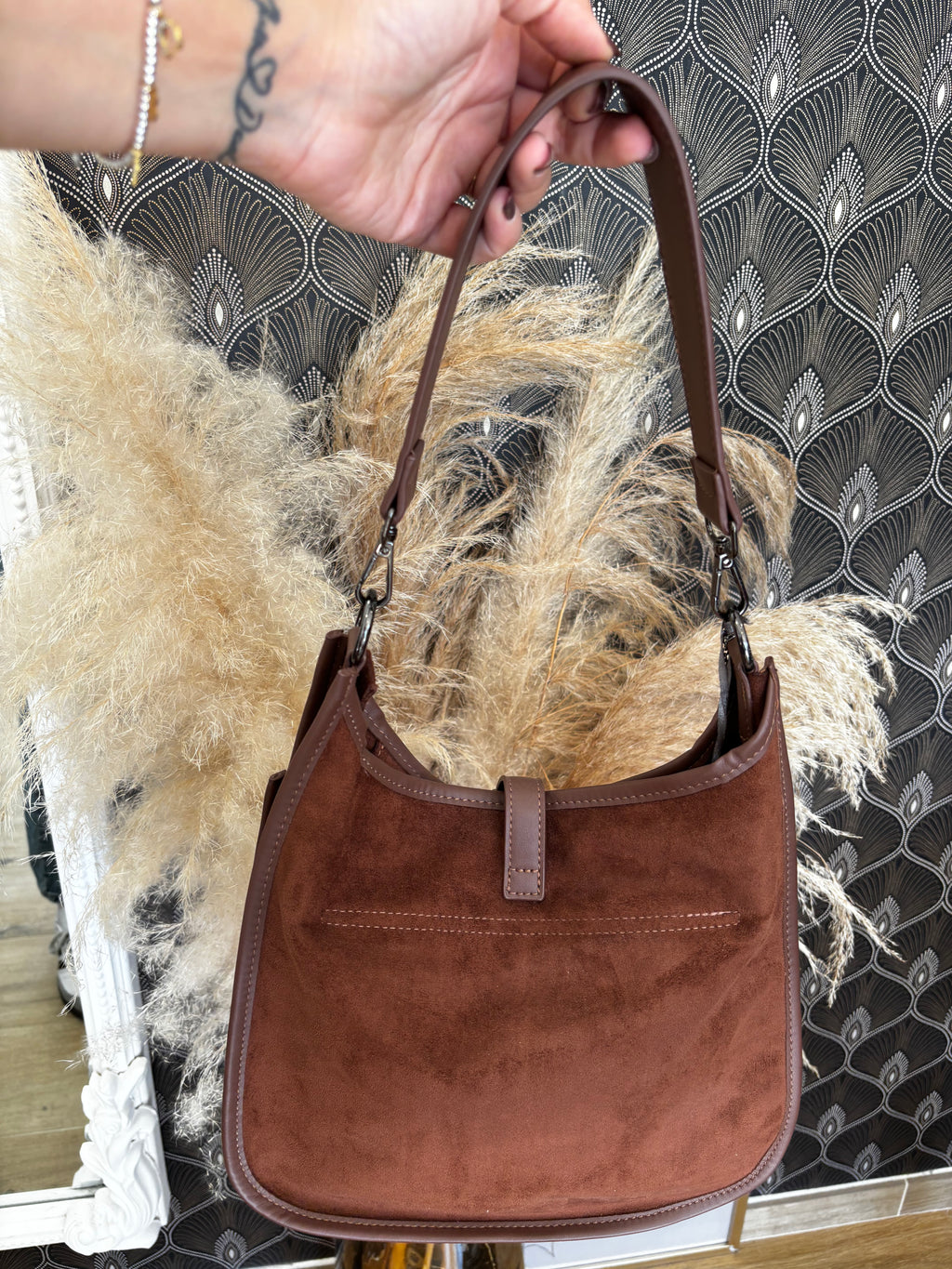 Borsa Hobo Effeto Camoscio