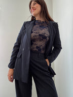 Tailleur Gessato Navy