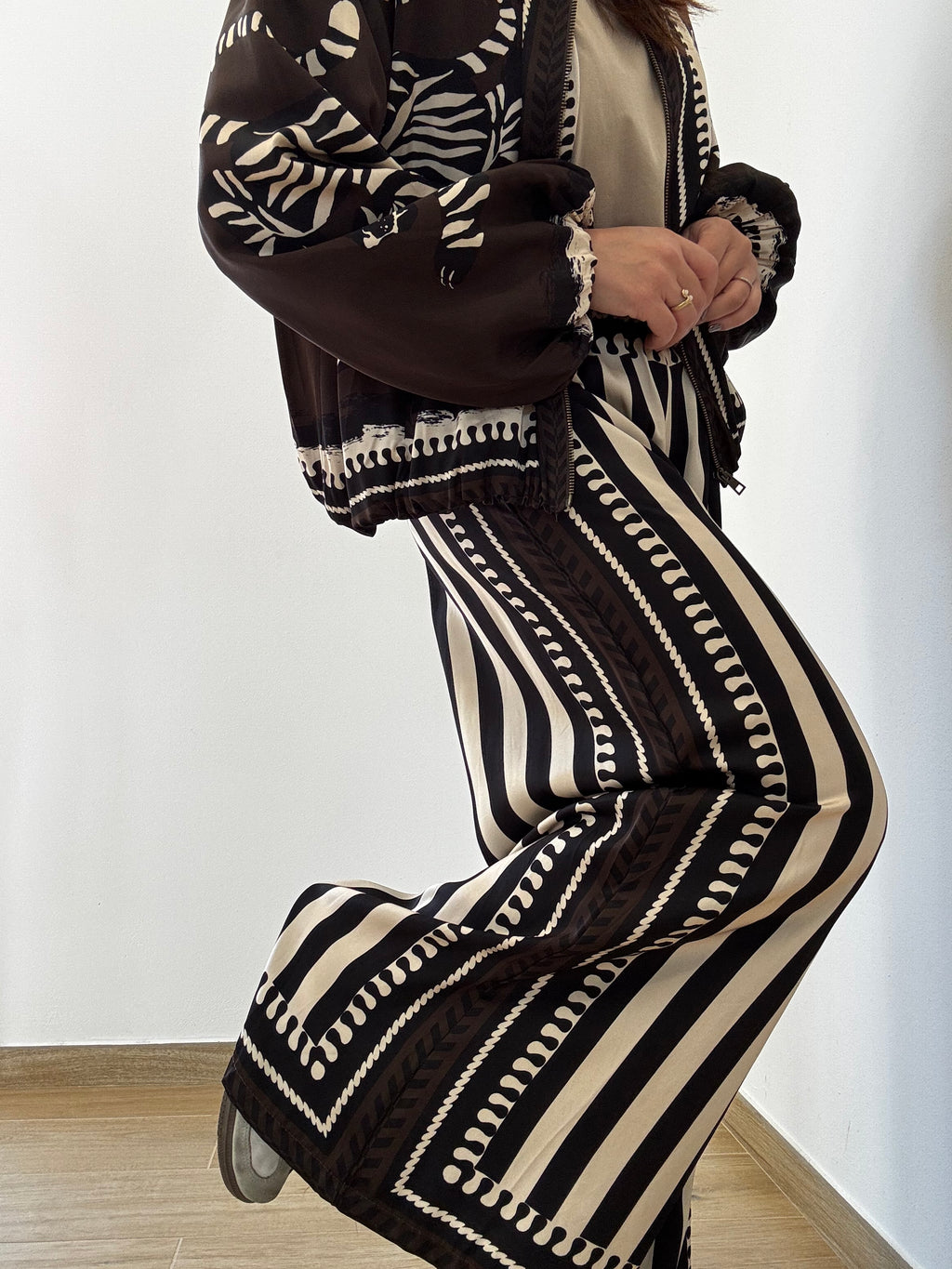 Pantalone Palazzo Tribal Stripe