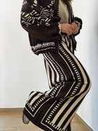 Pantalone Palazzo Tribal Stripe