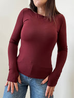 Maglia Girocollo Lyocell e Lana – Manica Guantino • By Lumina