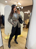 Blazer Principe di Galles con Cintura