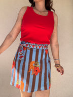 Minigonna pareo Vega righe