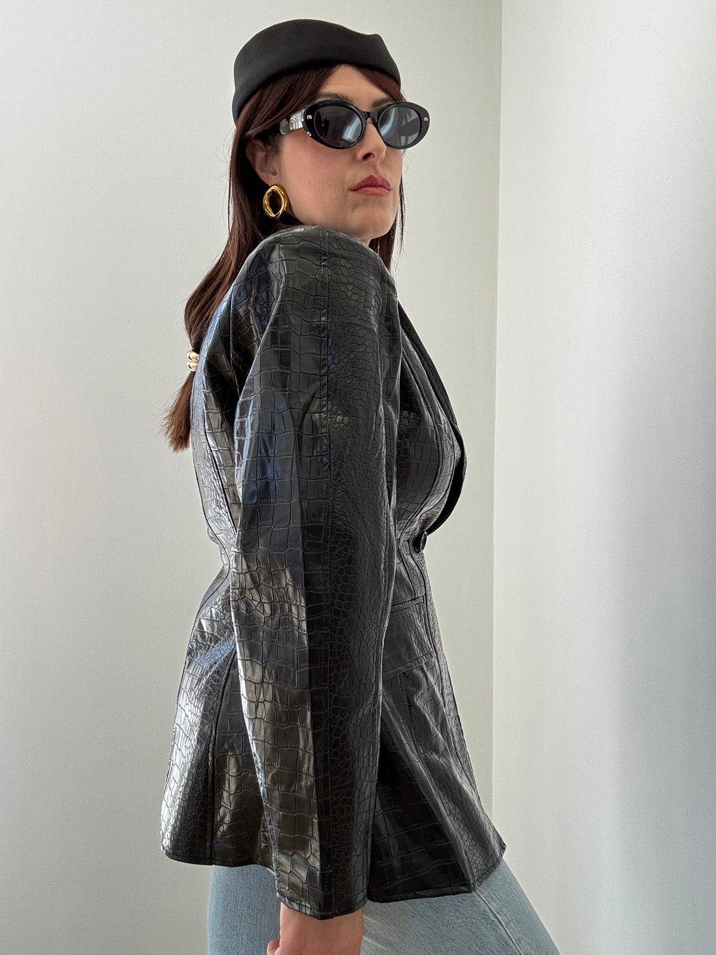 Blazer Croco Fondente