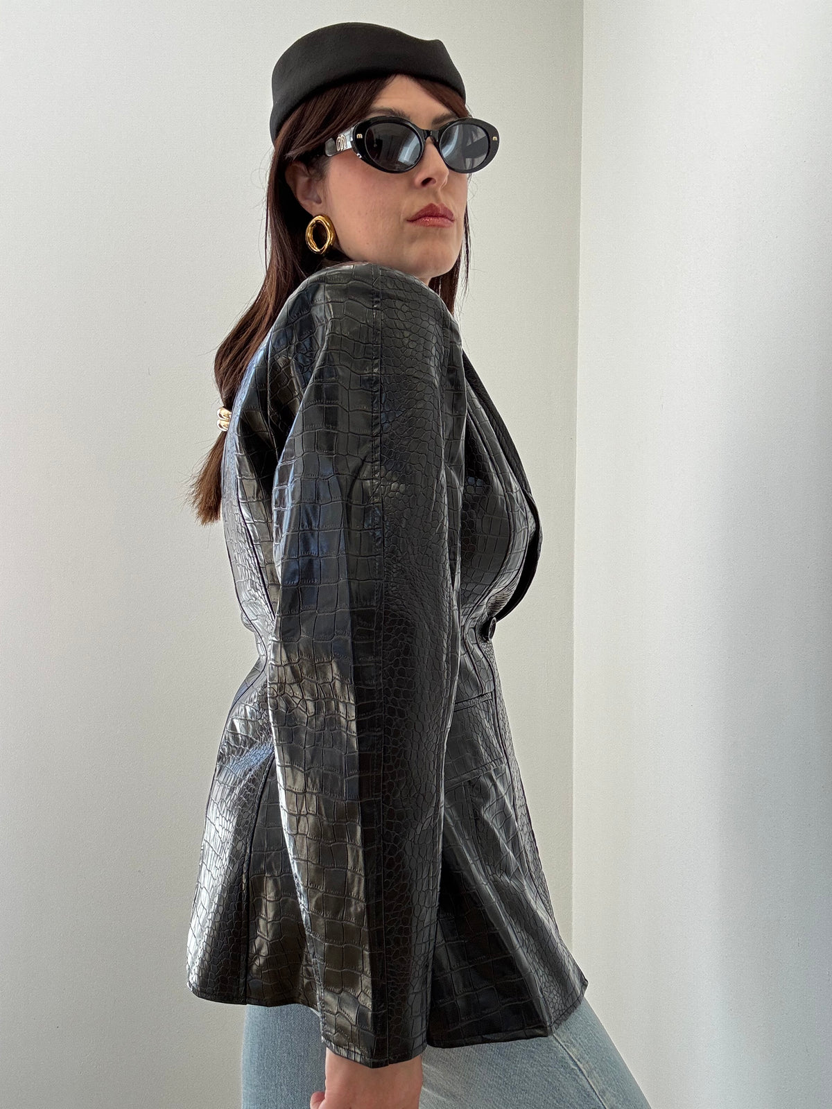 Blazer Croco Fondente