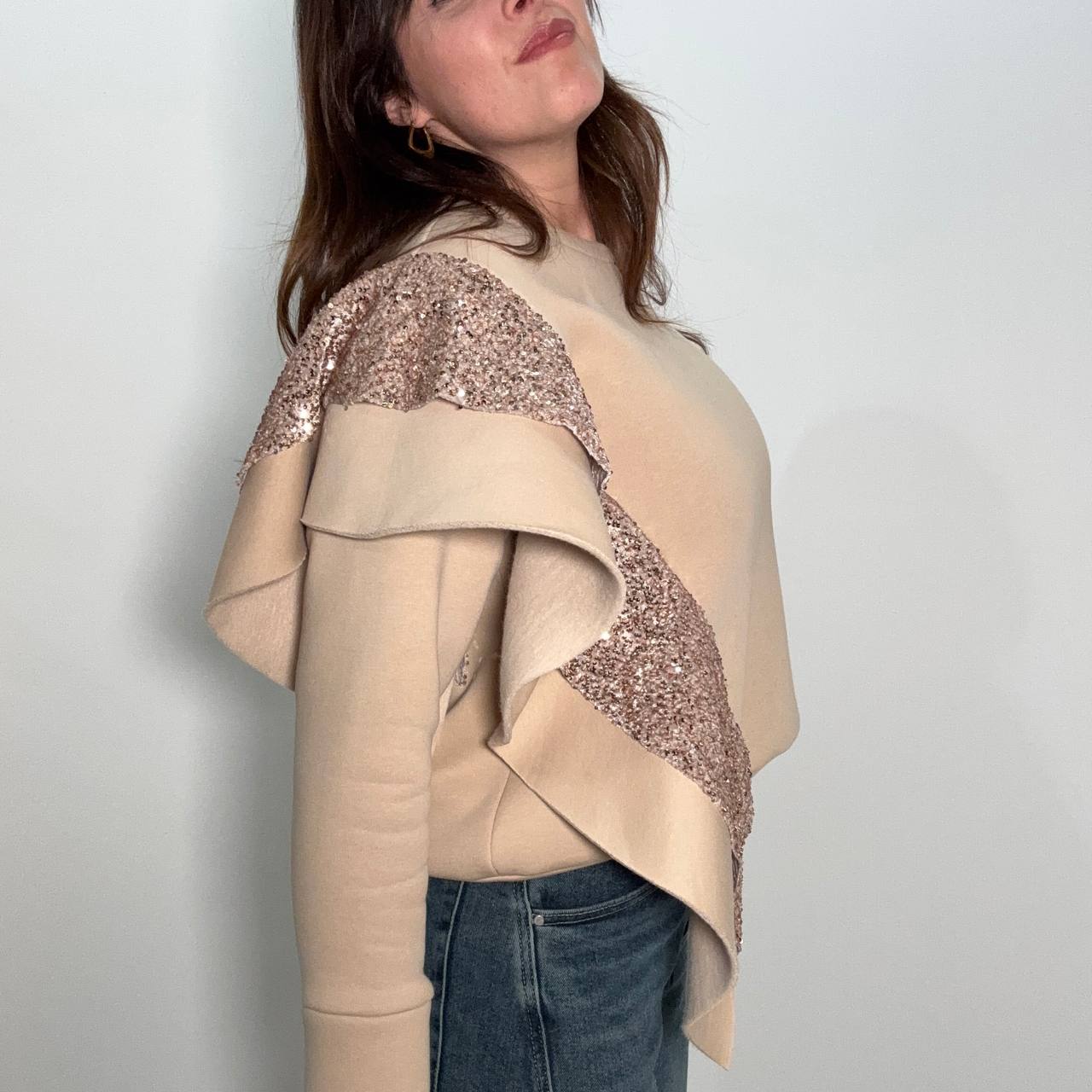 Felpa maxi rouches d'l