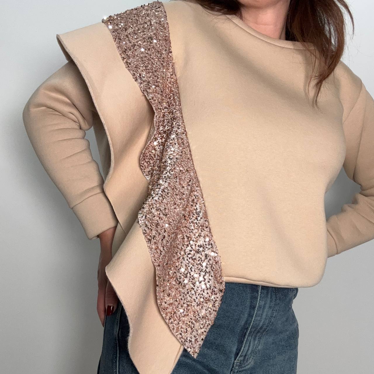 Felpa maxi rouches d'l