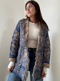 Cardigan Jacquard Bandana con Frange