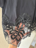 T shirt combinata ricamo