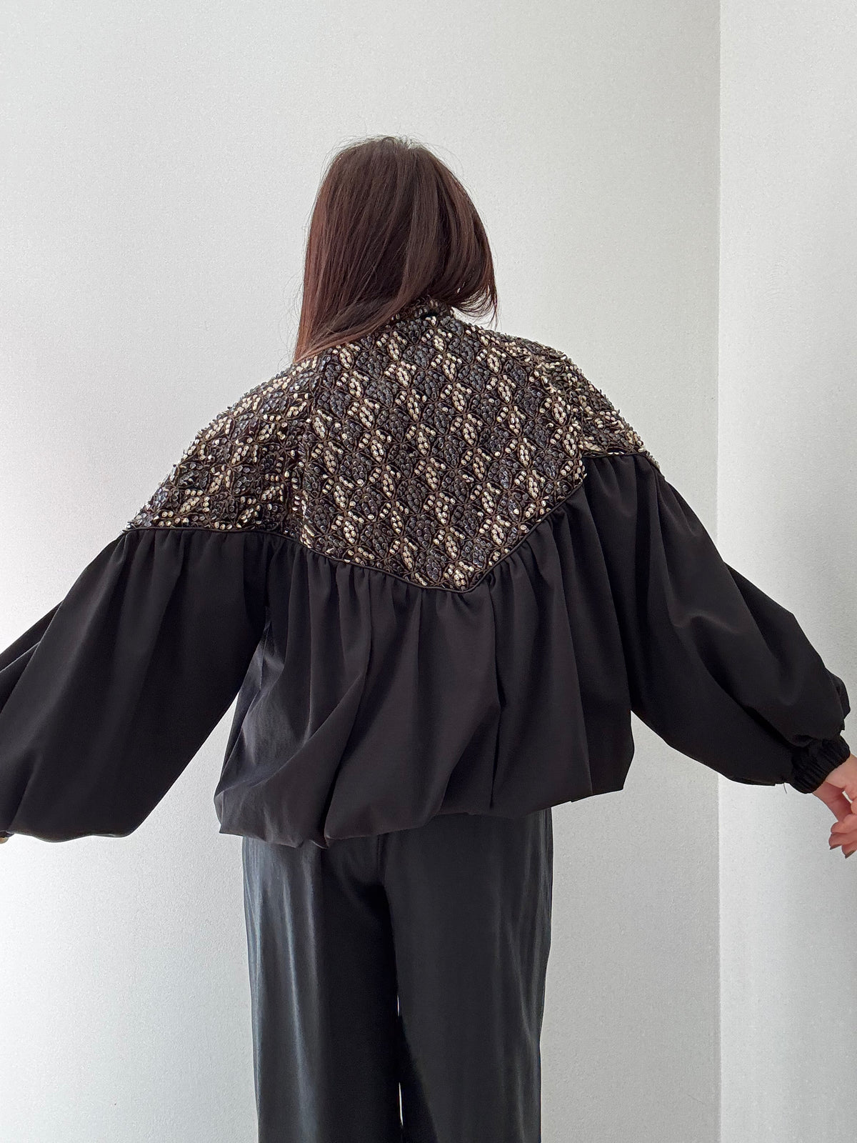 Giacca Tuta Arabesque – Nero Lavagna