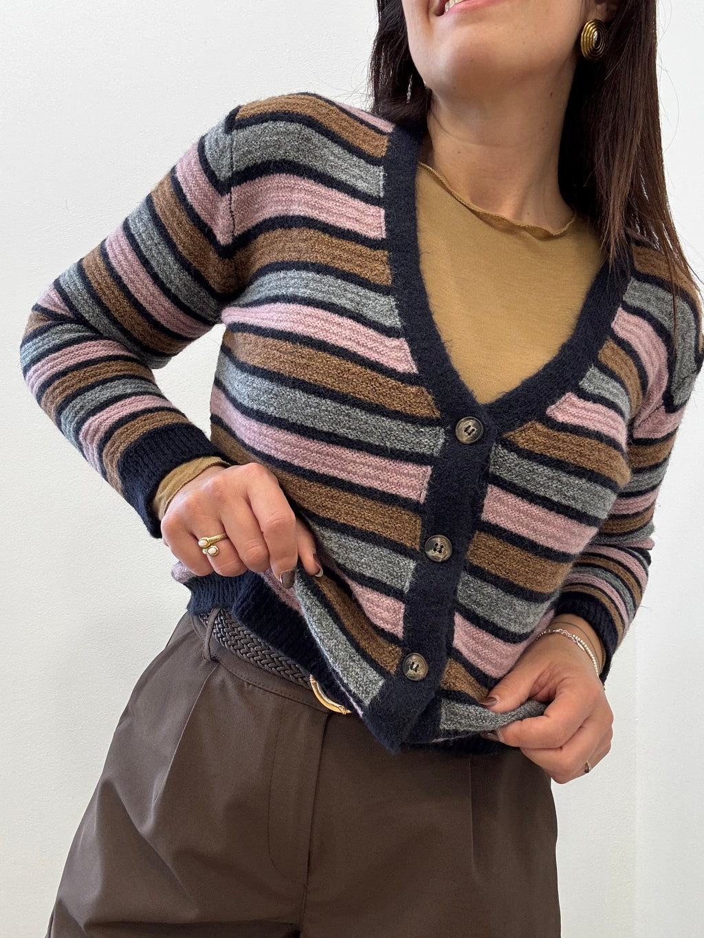 Cardigan righe