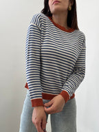 Maglia a Righe in Lana e Cashmere