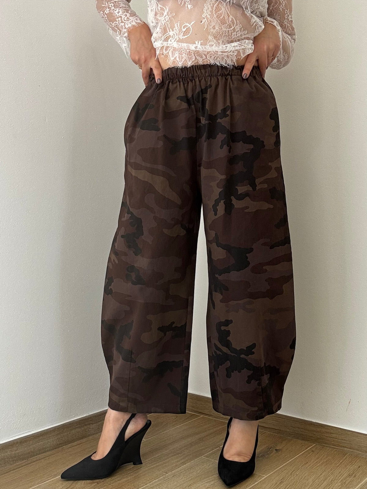 Pantalone my-d Gabardine Camouflage