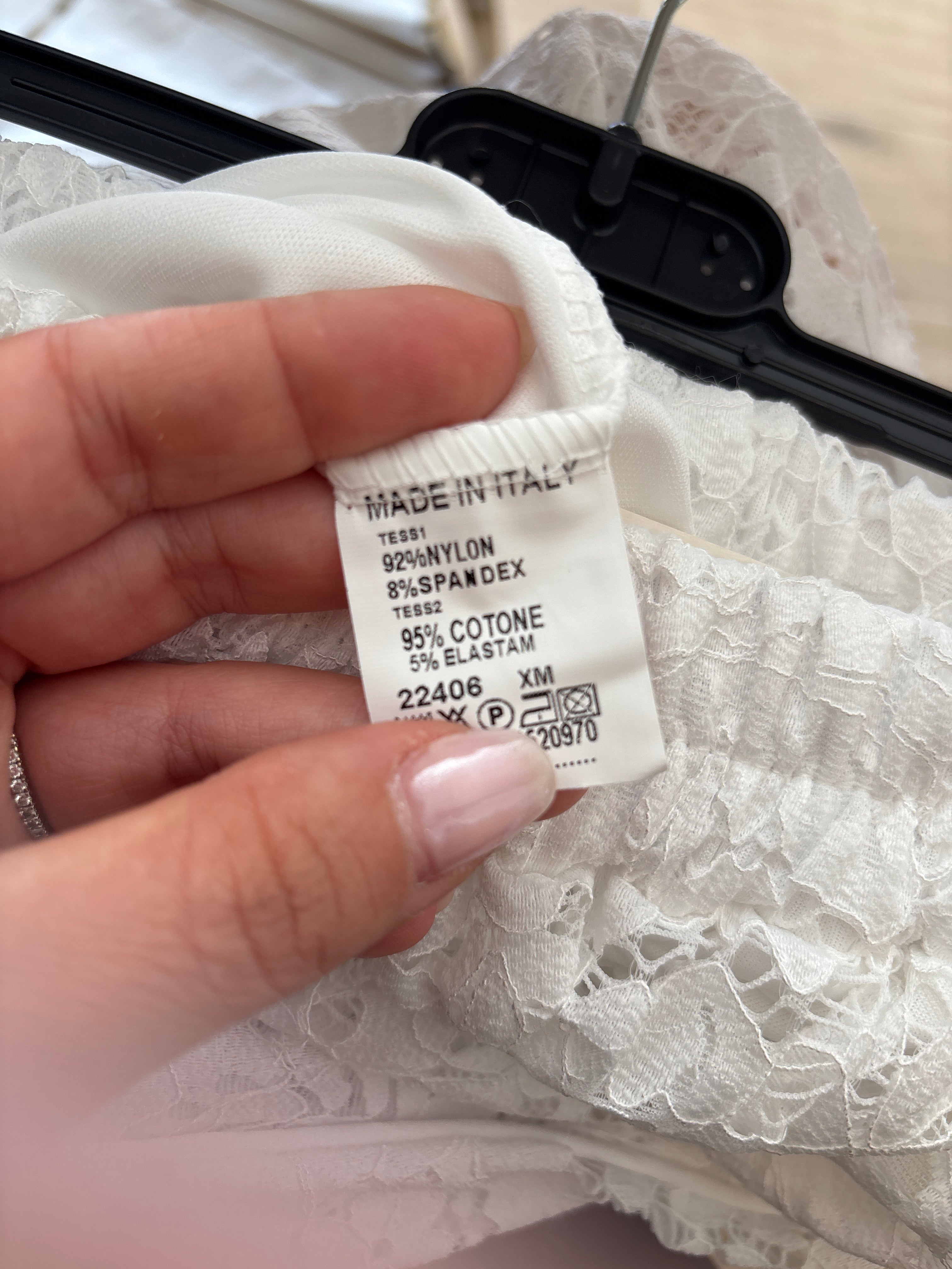 Pantalone bianco pizzo