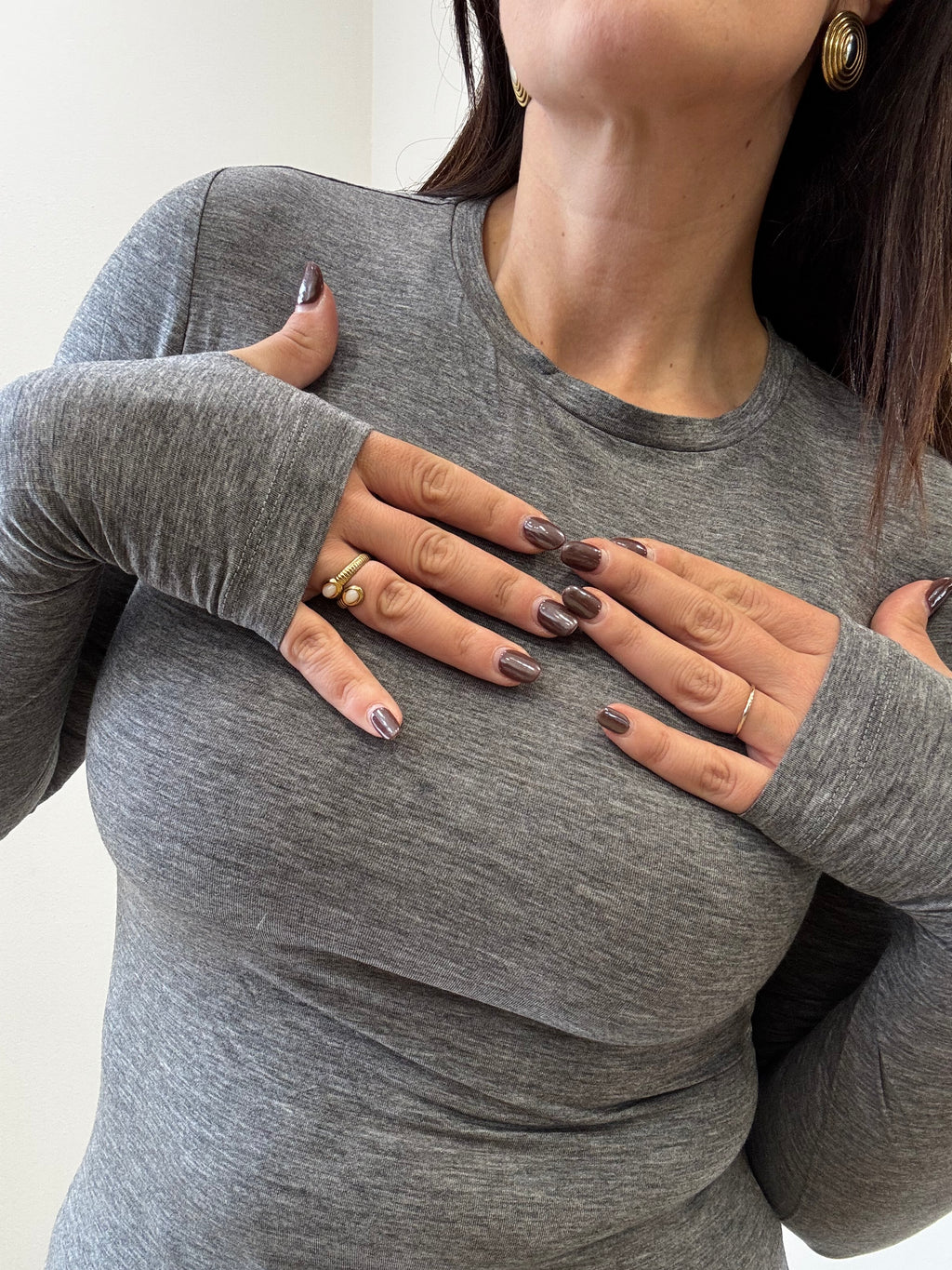 Maglia Girocollo Lyocell e Lana – Manica Guantino • By Lumina