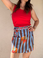 Minigonna pareo Vega righe
