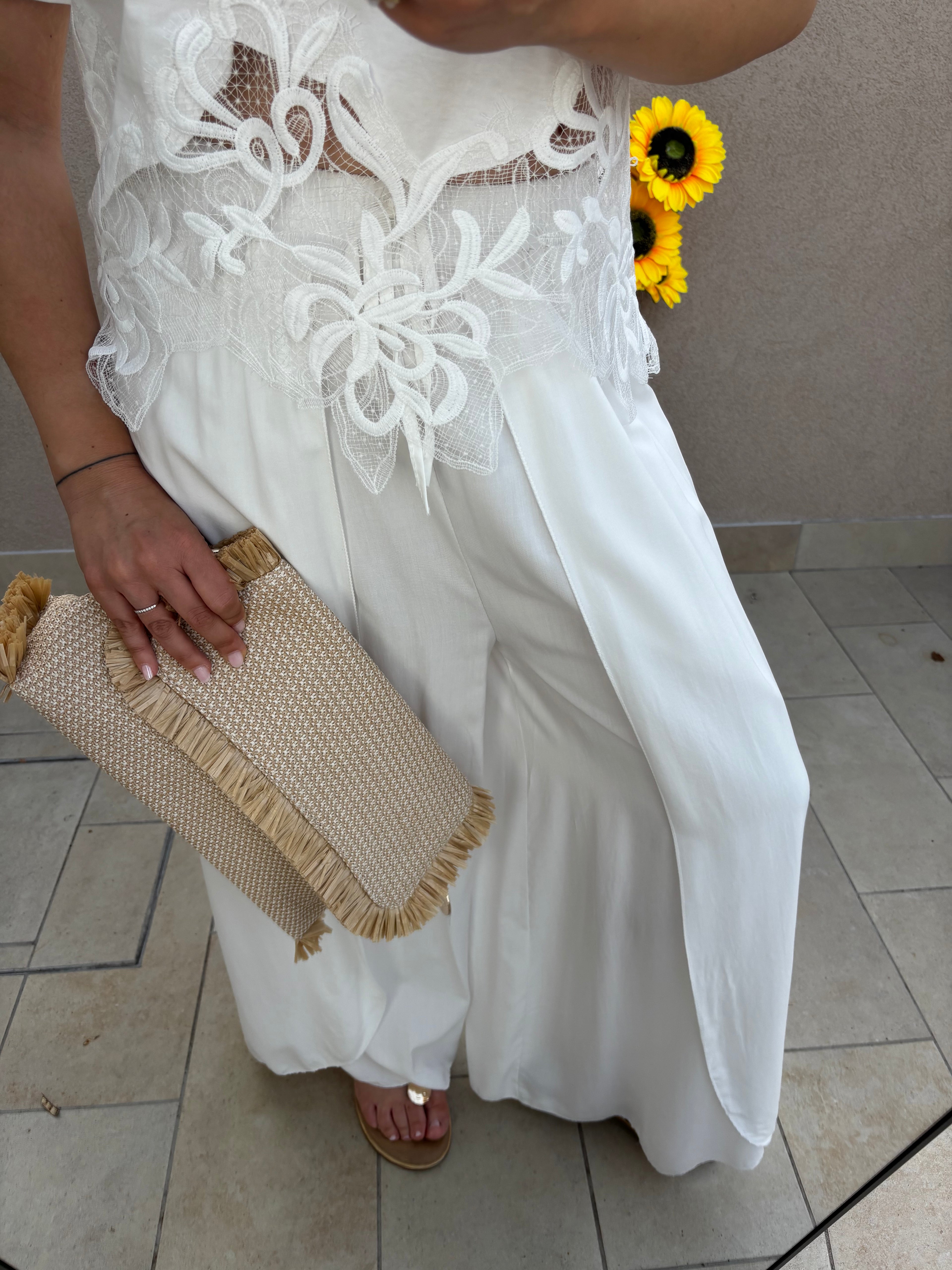 Pochette Rafia con Frange