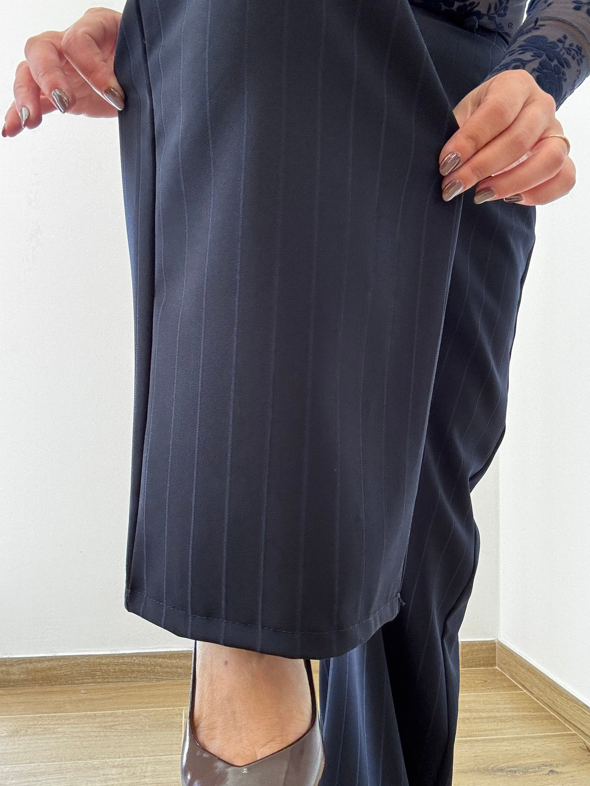 Tailleur Gessato Navy