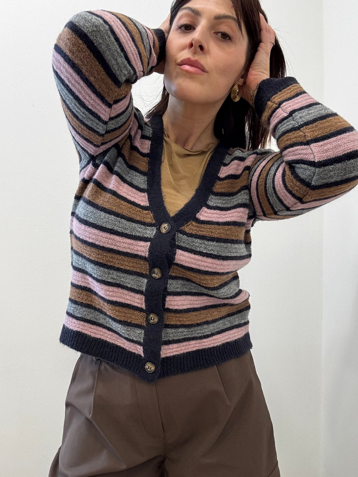 Cardigan righe