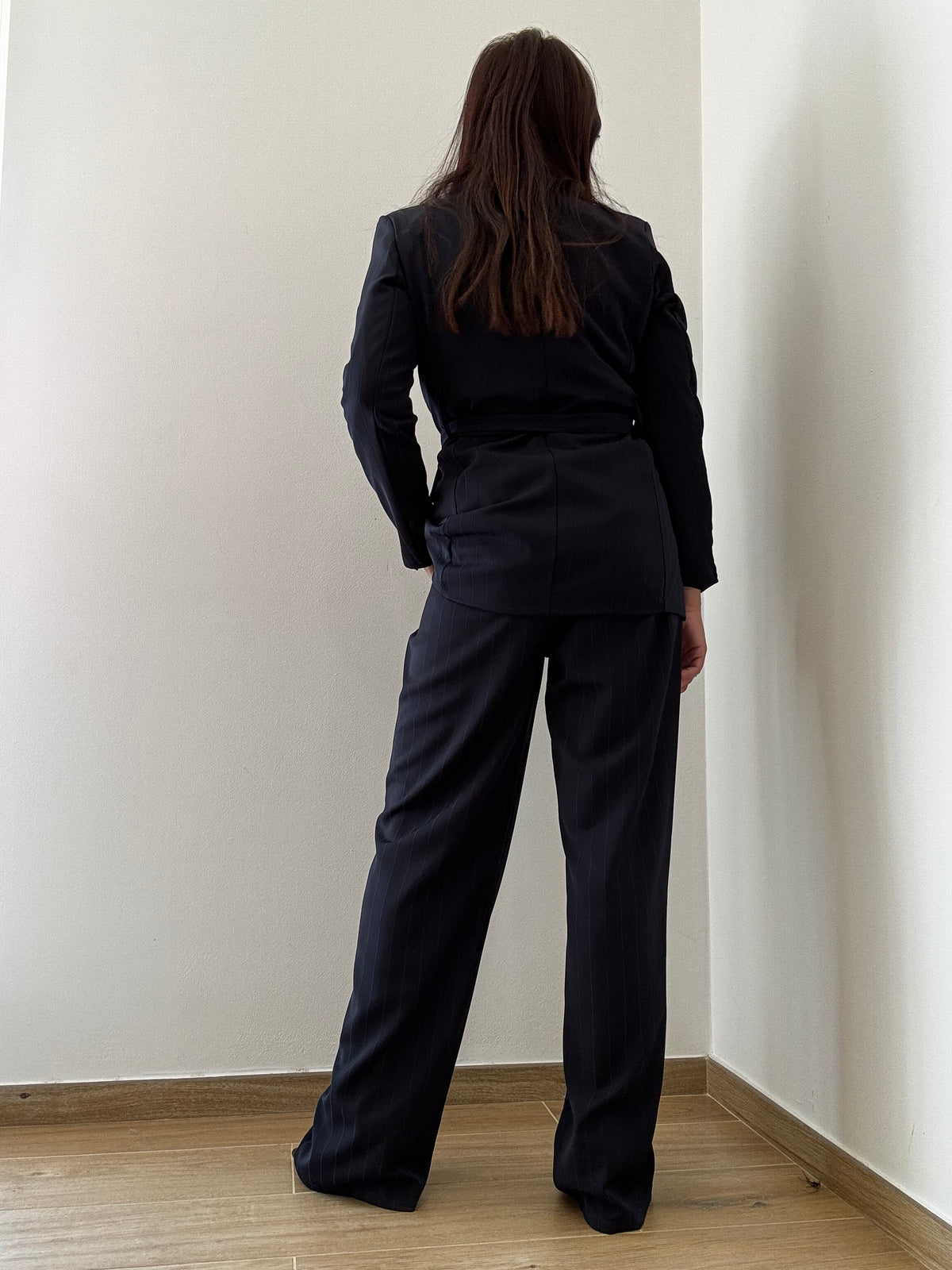 Tailleur Gessato Navy