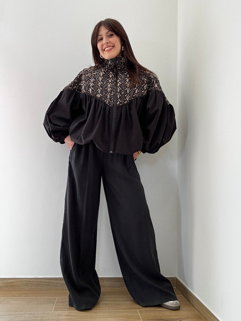 Giacca Tuta Arabesque – Nero Lavagna