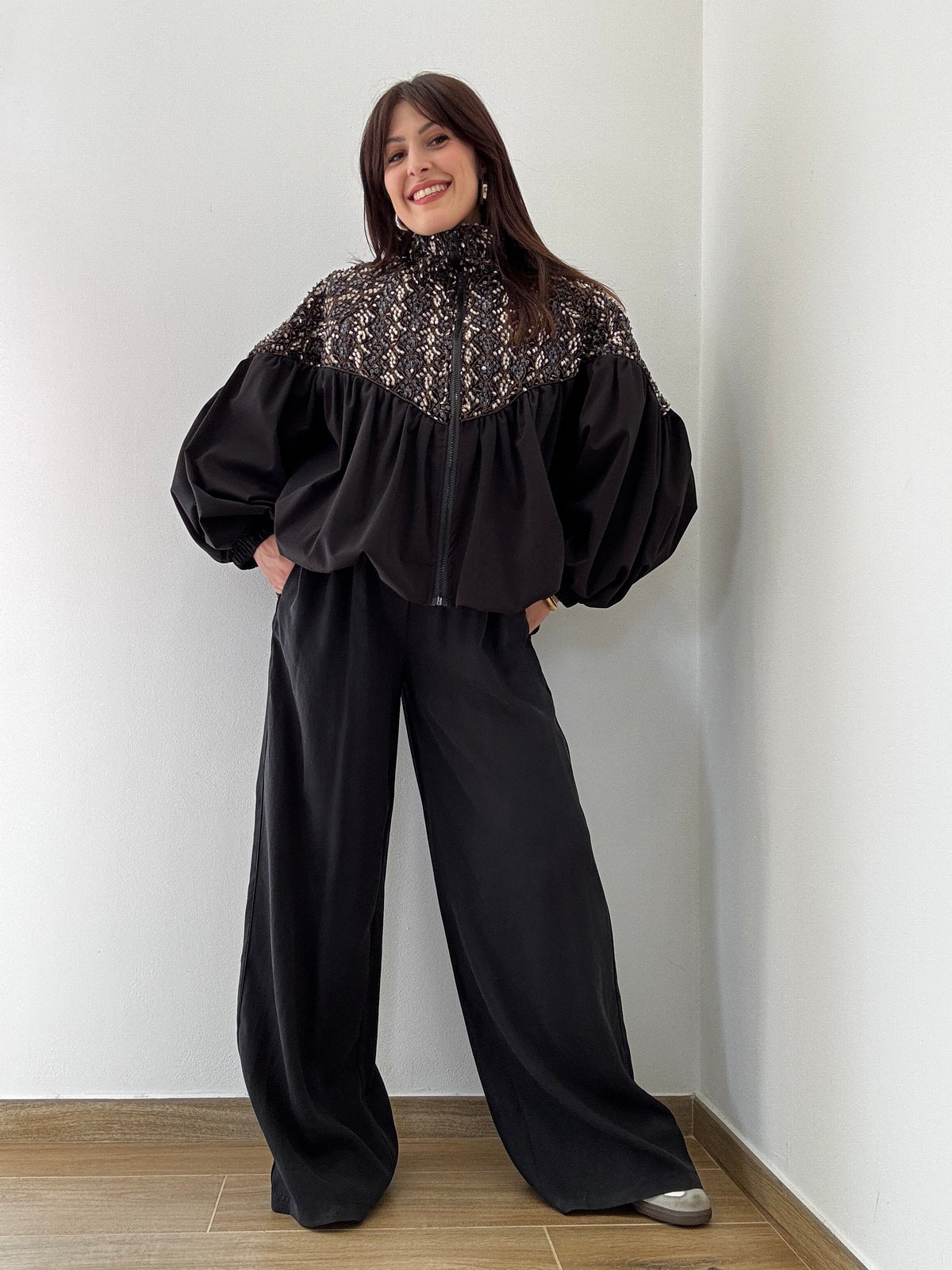 Giacca Tuta Arabesque – Nero Lavagna