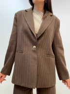 Blazer Gessato Cacao Lumina