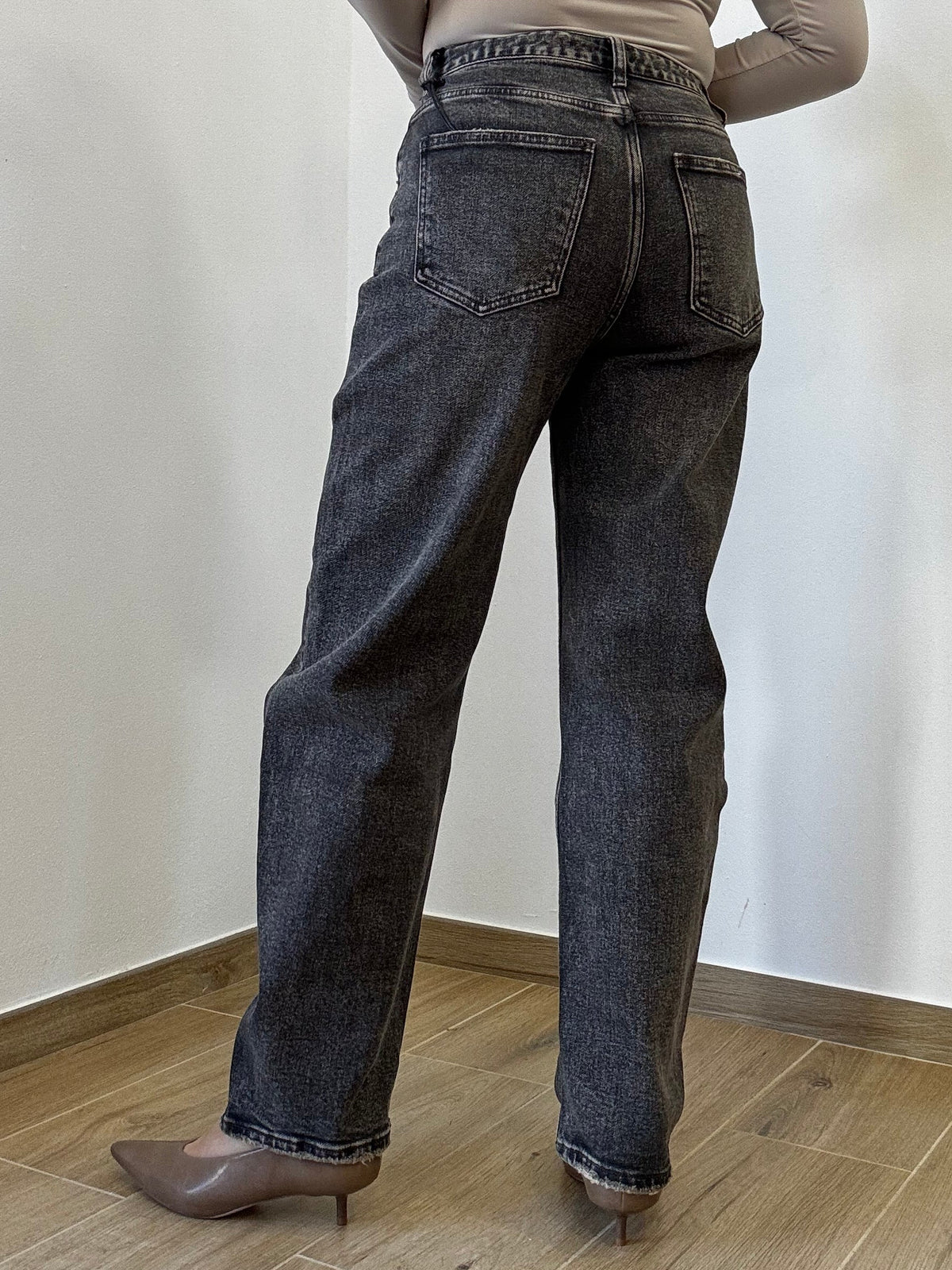 Jeans Straight Fit Grey Vintage