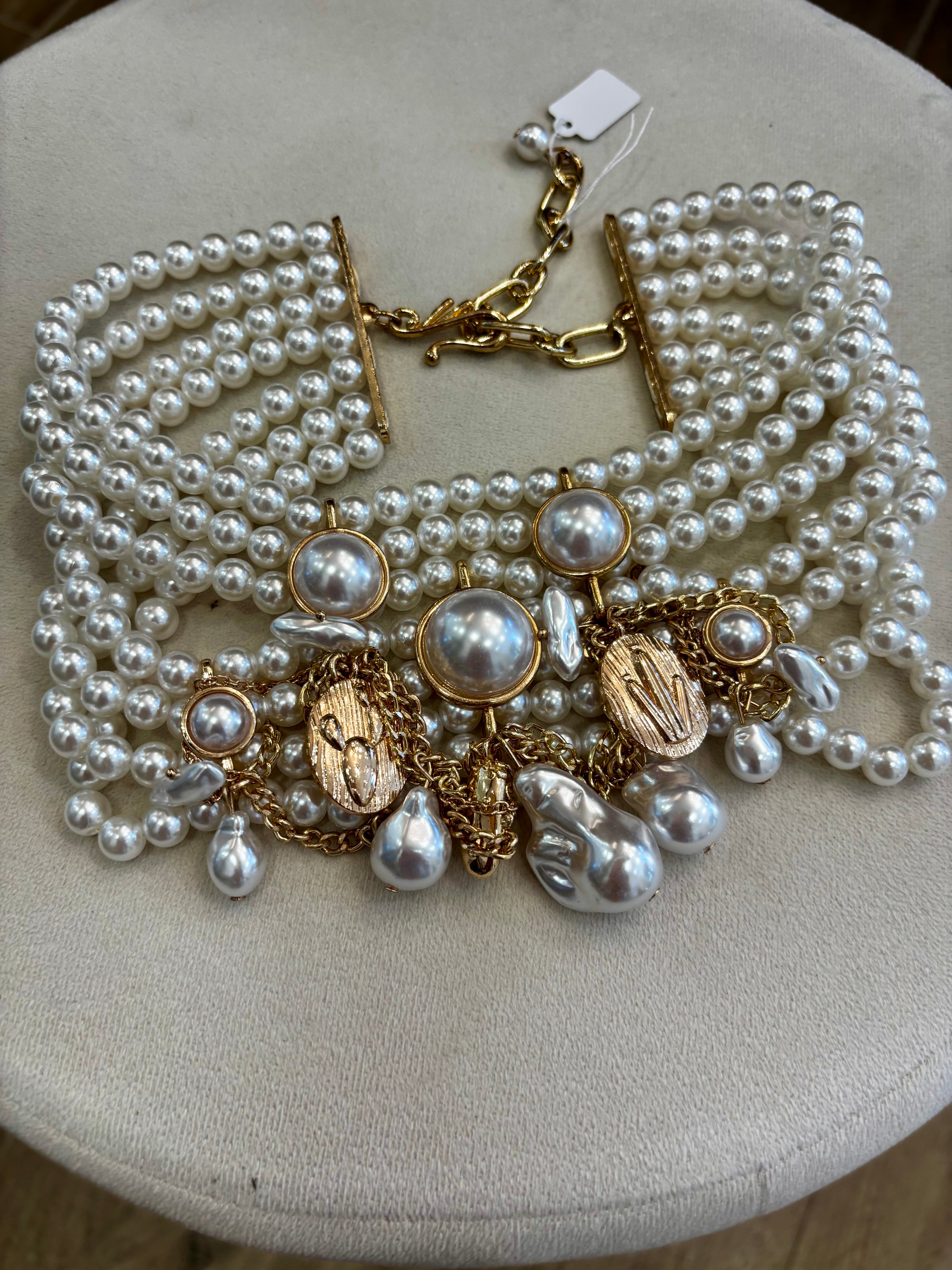 Collana Perle multifilo