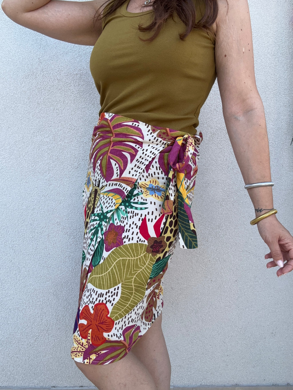 Gonna Pareo Midi Tropicale
