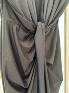 Abito midi drappeggiato con strass