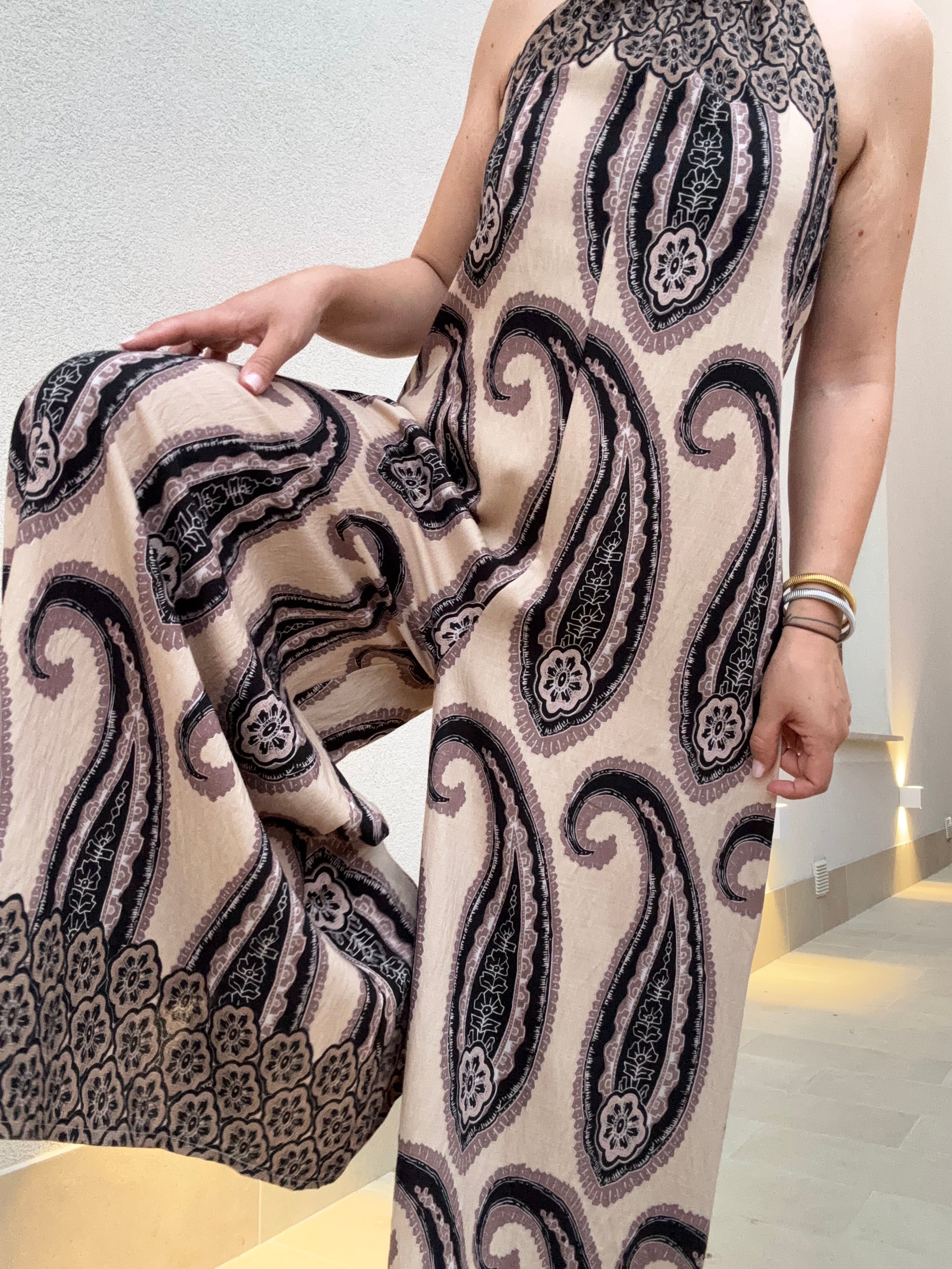 Jumpsuit Paisley Schiena Scoperta