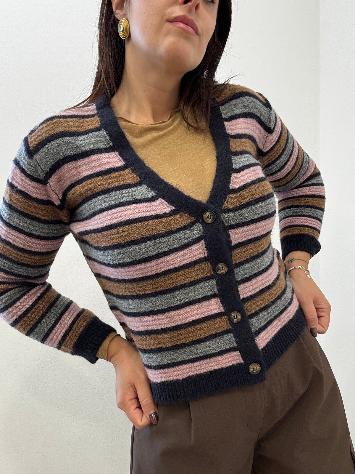 Cardigan righe