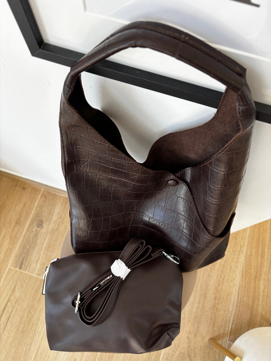 Borsa Hobo Cocco Cioccolato