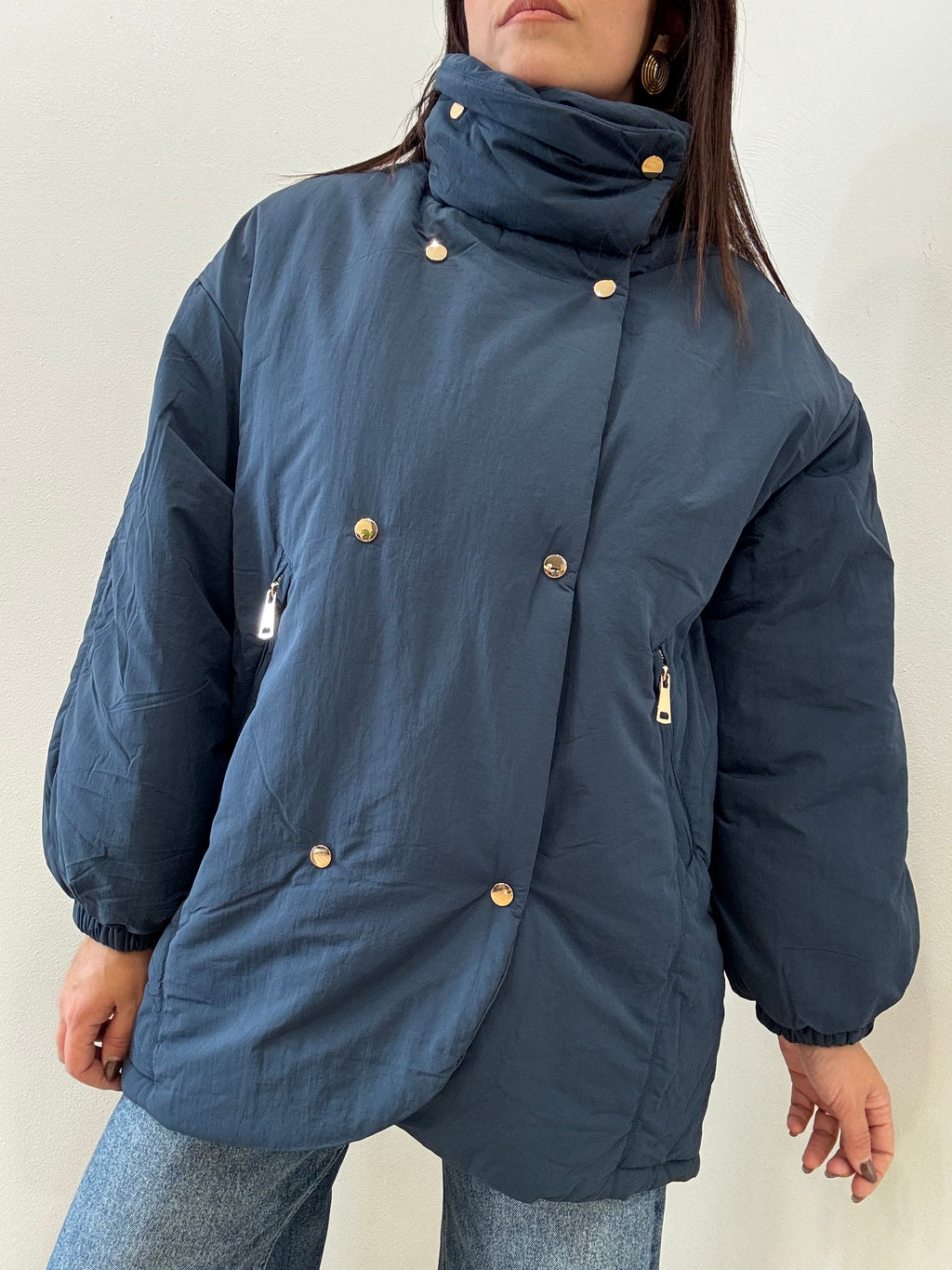 Giubbotto Imbottito Oversize Maxi Collo