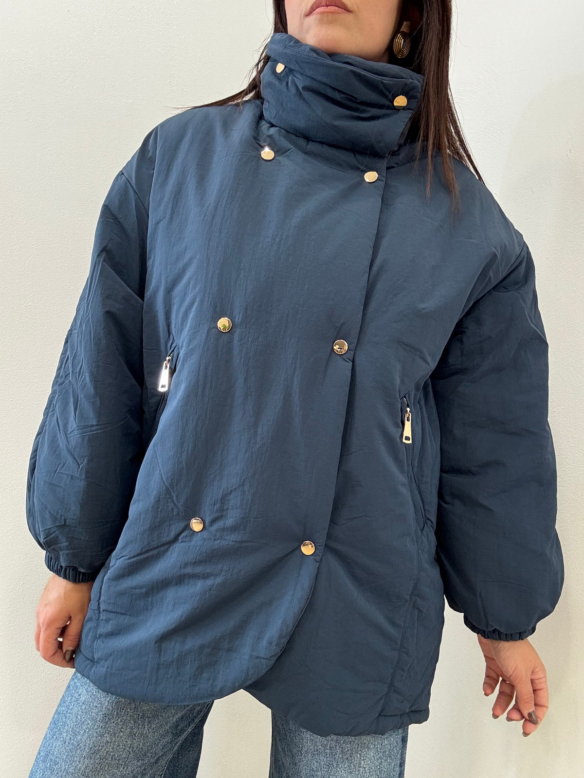 Giubbotto Imbottito Oversize Maxi Collo