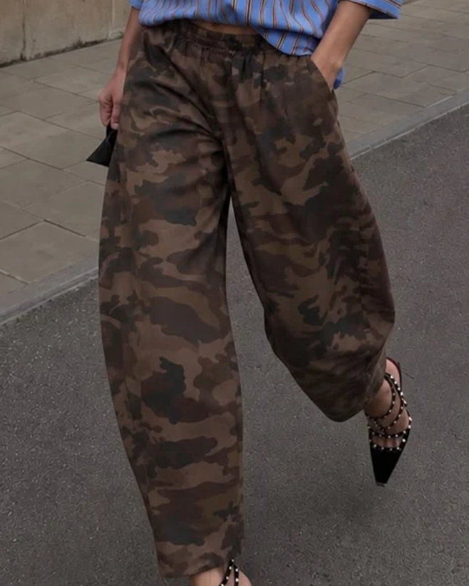Pantalone my-d Gabardine Camouflage