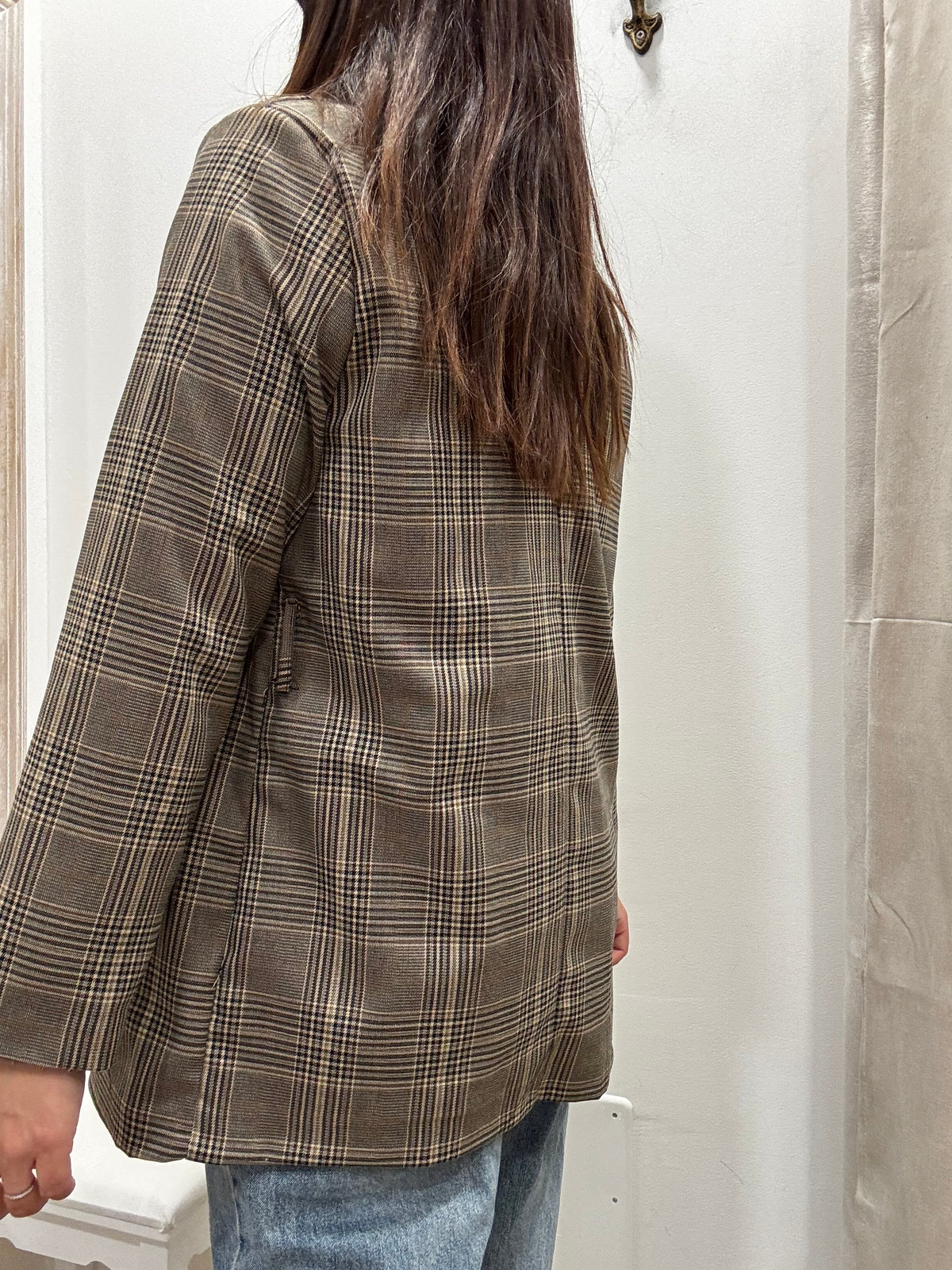 Blazer Principe di Galles con Cintura